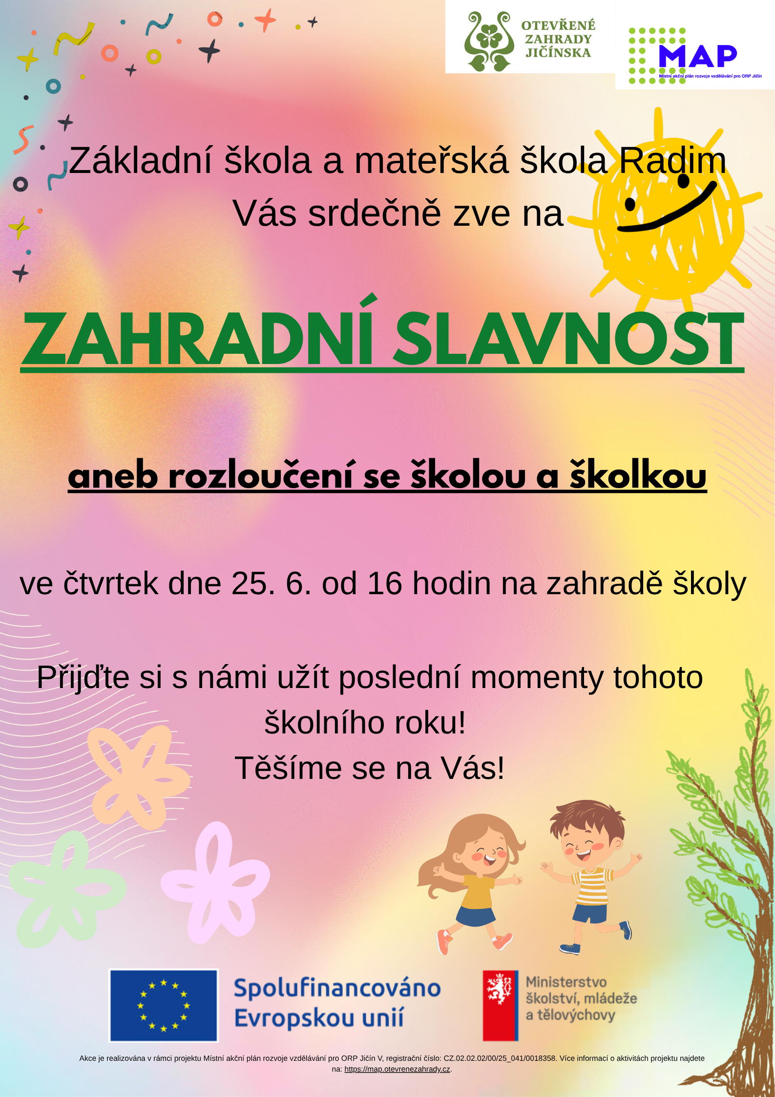   Pozvání na Zahradní slavnost 25. 6. 2026
